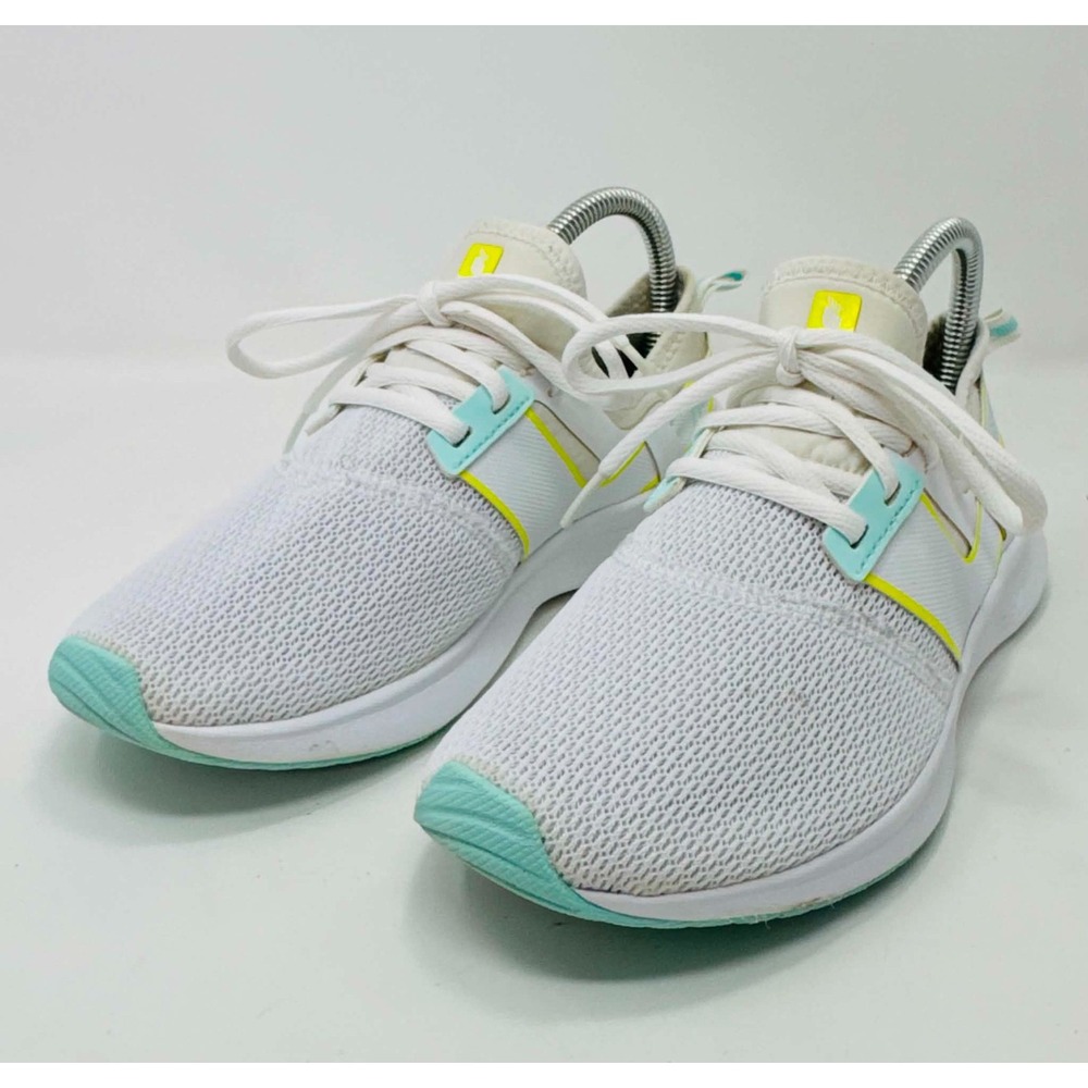 New Balance NB Nergize Sport Snearkers WNRGSM1 Womens Size 7.5 White Aqua Neon - Picture 5 of 11